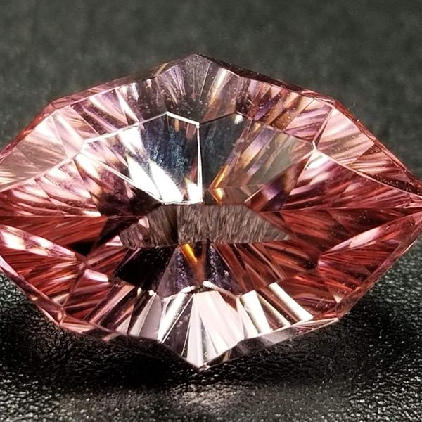 4.45ct Marquise/Concave Starburst Cut Nigerian Pink Tourmaline Cut by Mark Gronlund