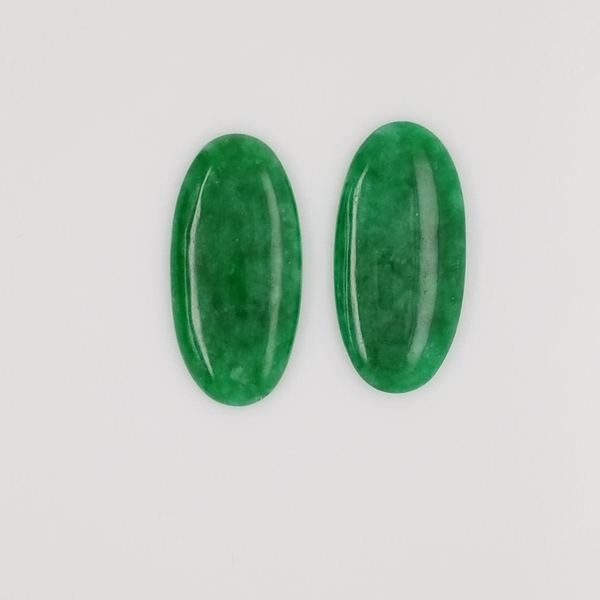 Burmese Jadeite Matching Cabochons Ovals total weight 31.46cts