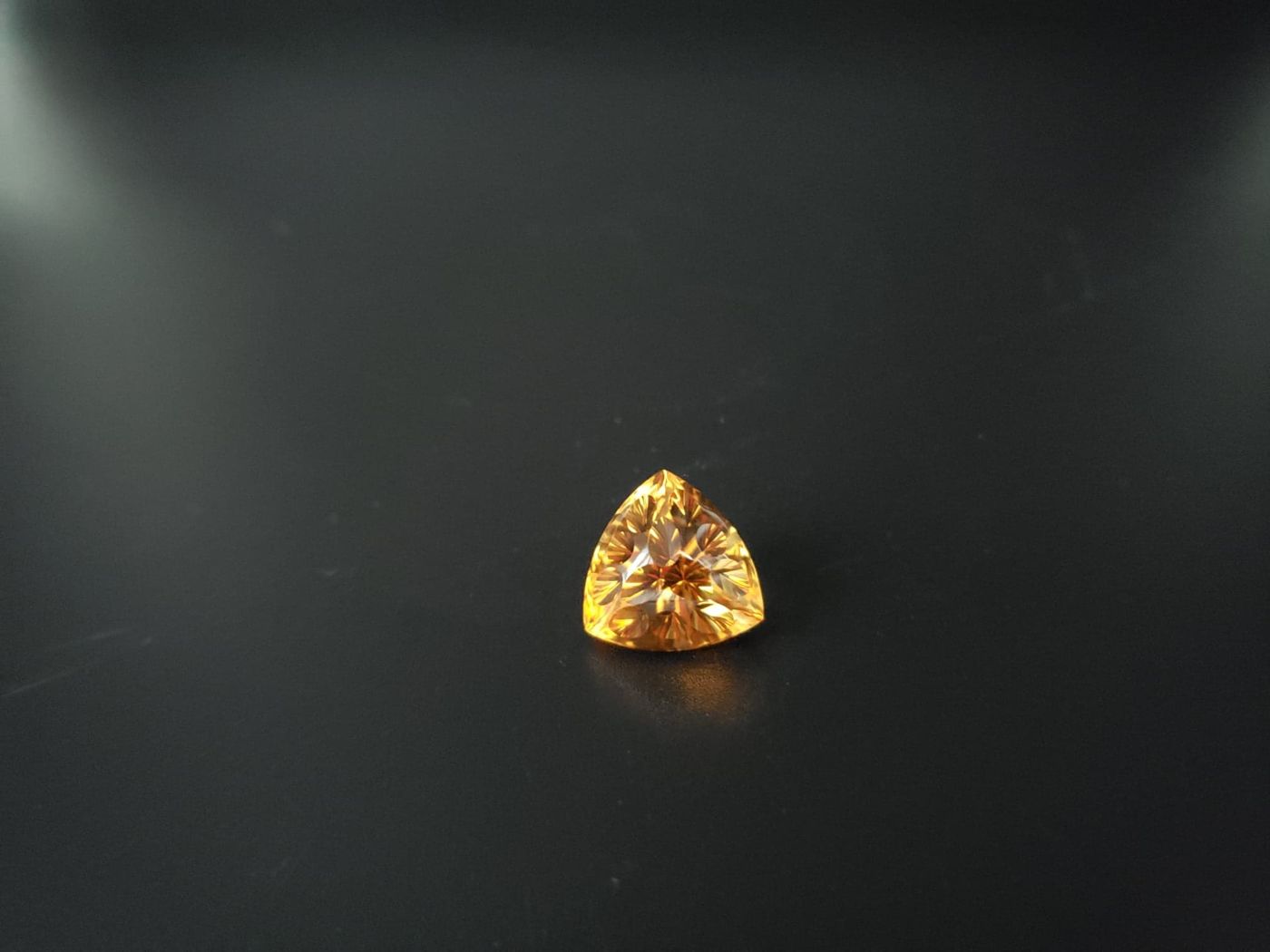 Citrine 15.36ct Trillion custom cut by Mark Gronlund