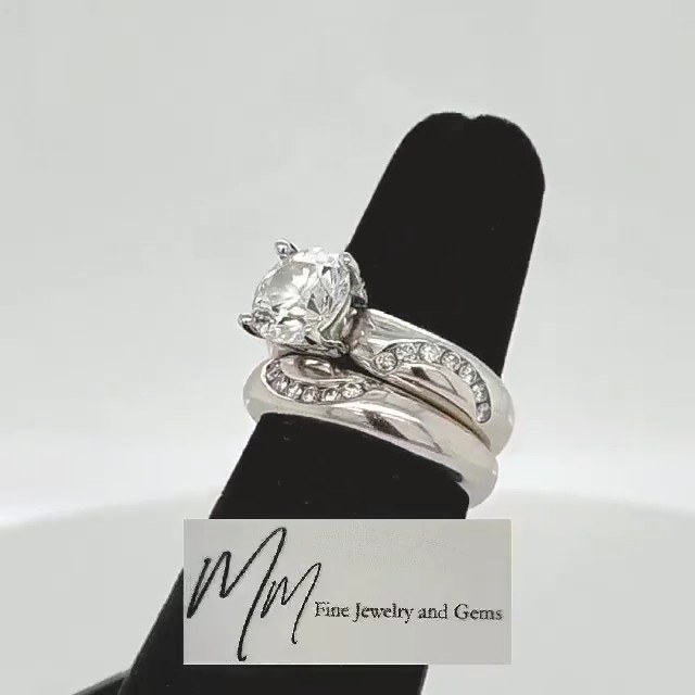 Custom Diamond Engagement Ring and Wedding Band Set