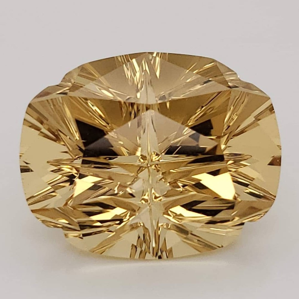 Golden Beryl 48.15ct Four Directions Cut by Larry Woods