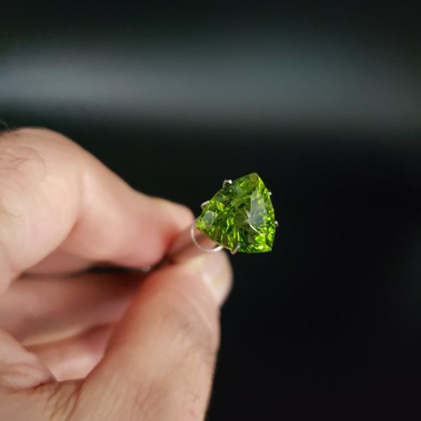 Peridot 8.59ct Fancy Cut by Mark Gronlund