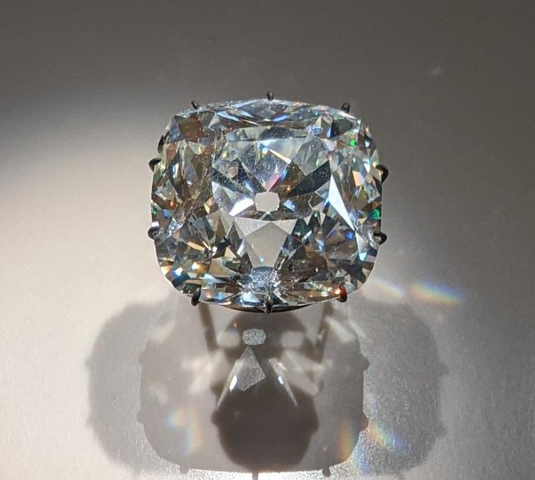 The Regent Diamond on display at the Louvre